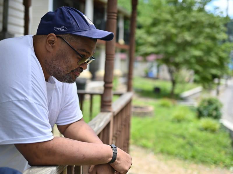 Craig Warren, 57, of Williamson, West Virginia, has been encouraged by his local wellness center to eat and cook healthier and to monitor his own blood pressure. The center uses American Heart Association resources to help Williamson-area residents improve their cardiovascular wellness. (Photo by Walter Johnson Jr./American Heart Association)